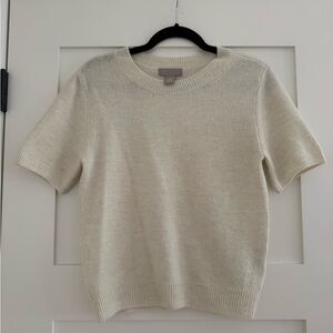 H&M Cream Short Sleeve Sweater